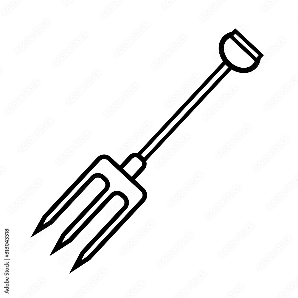 Fork garden icon vector in simple design Fork garden icon vector in simple design