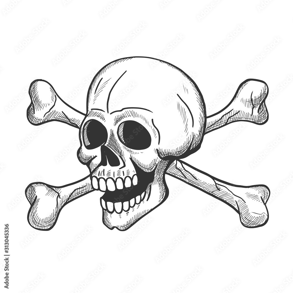 Danger evil skulls for tattoo or mascot design Vector Image