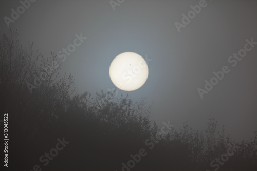 sun around fog