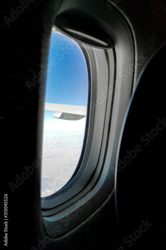 Porthole on the plane