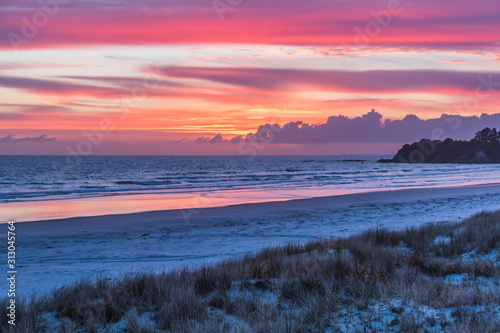 Burning clouds at sunrise