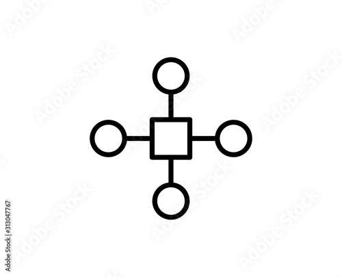 Flat line icon