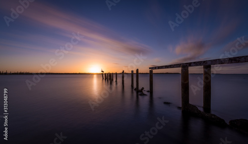 wooden pier at sunset © Bradley