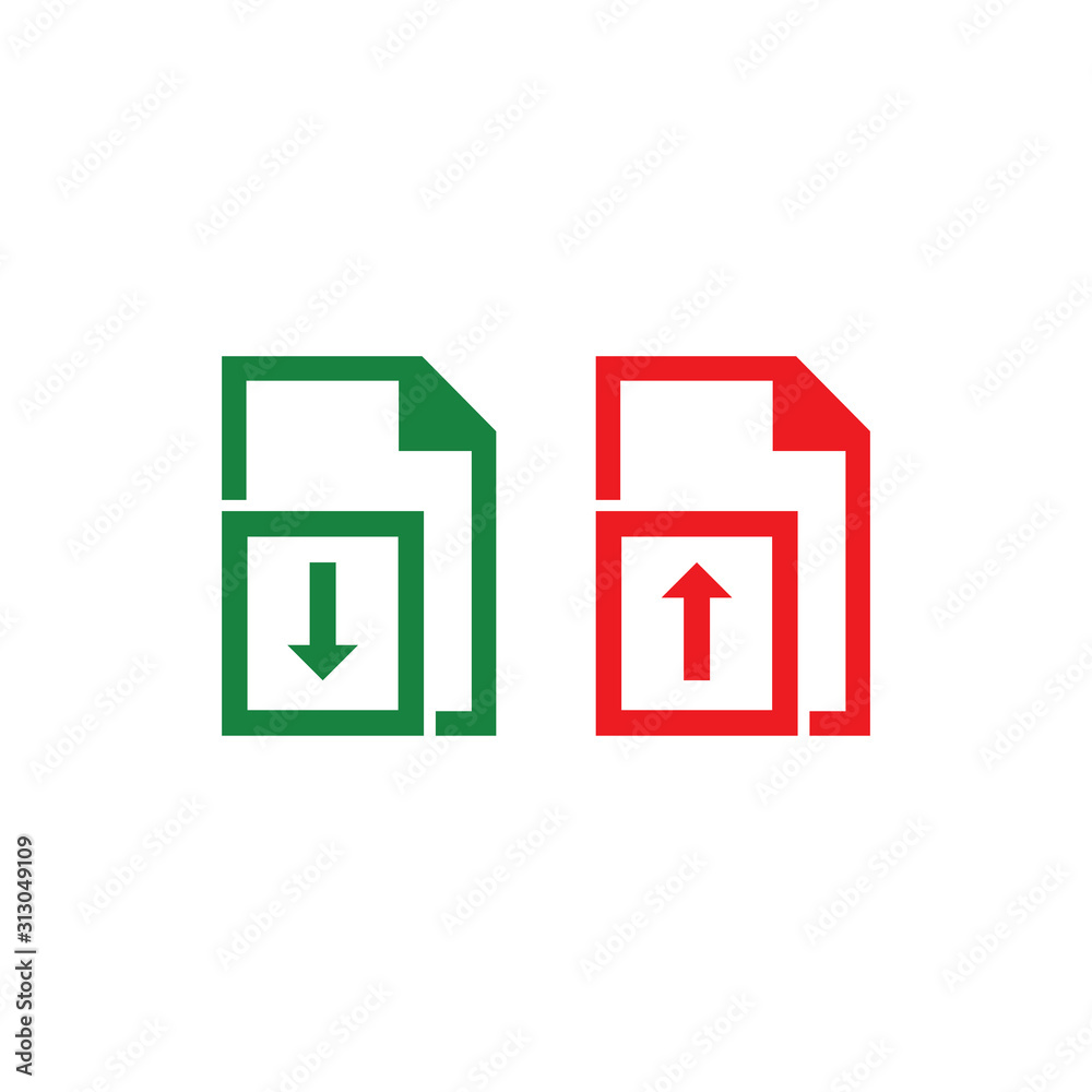 Fototapeta premium document logo template, paper design vector, data file, data check