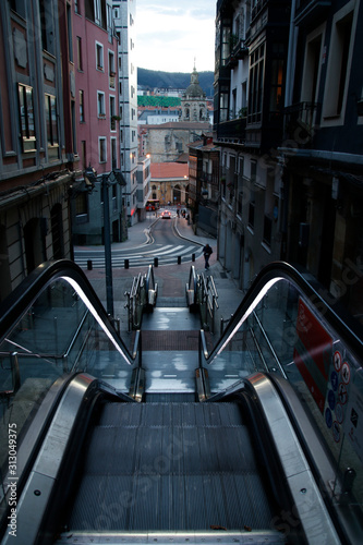 Mechanic stairs in a street of Bilbao