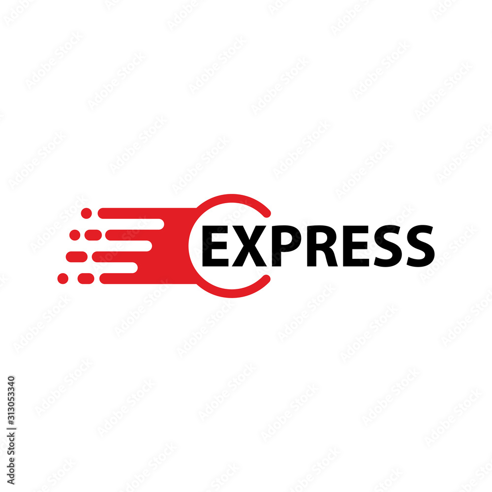 express logo template design vector icon illustration