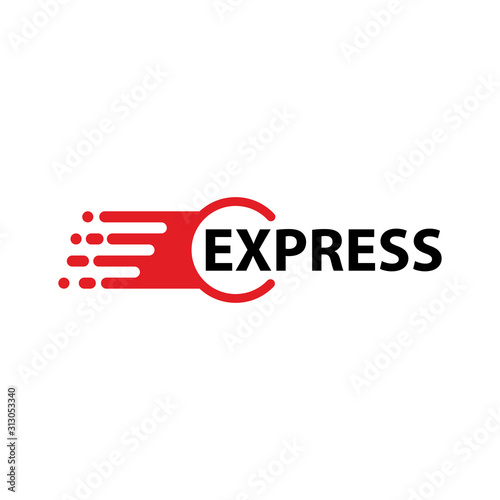 express logo template design vector icon illustration