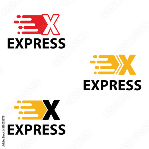 express logo template design vector icon illustration