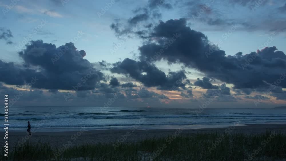 Beautiful sunrise time lapse over Australian beach Beautiful sunrise time lapse over Australian beach