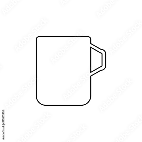 Coffee cup icon. Hot and cold drink cup symbol. Logo design element