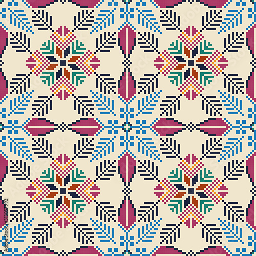 Palestinian embroidery pattern 298 photo