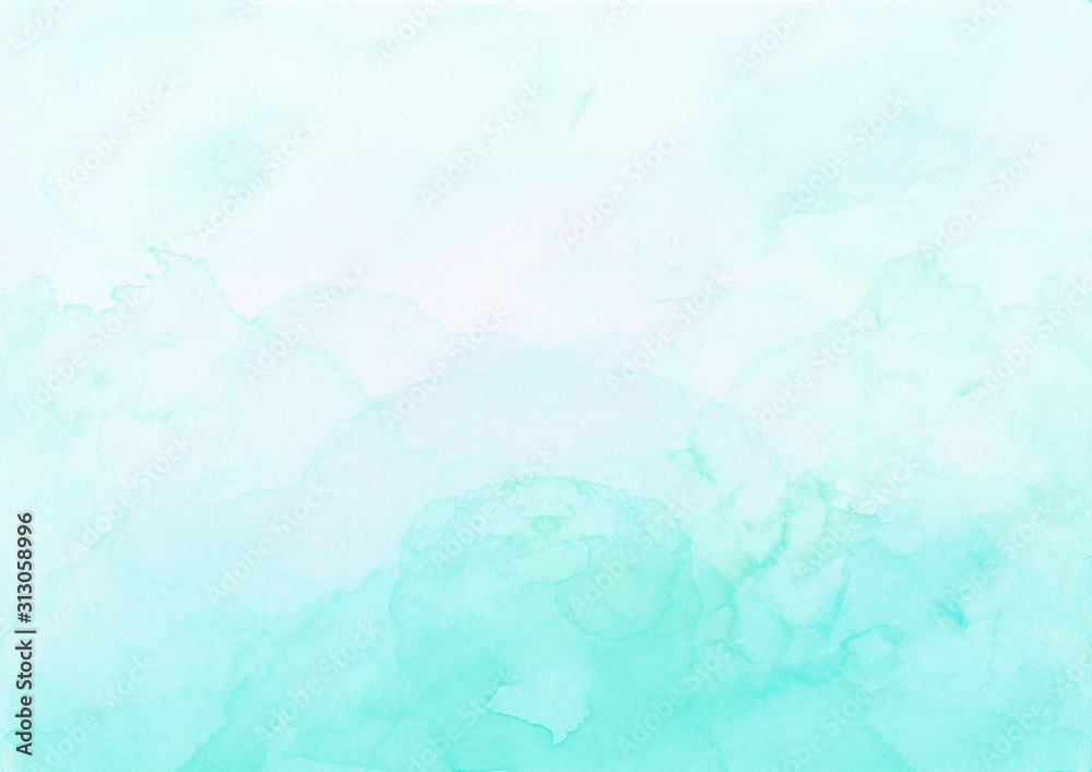 Turquoise ombre background Watercolor gradient texture Wedding invitation design