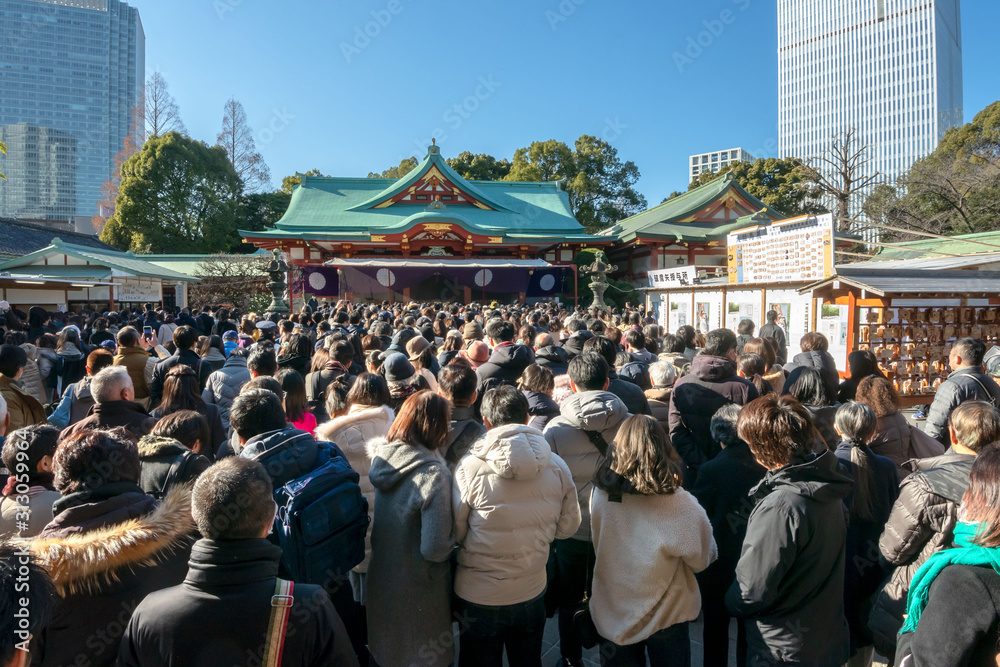 Obraz premium 日枝神社の初詣