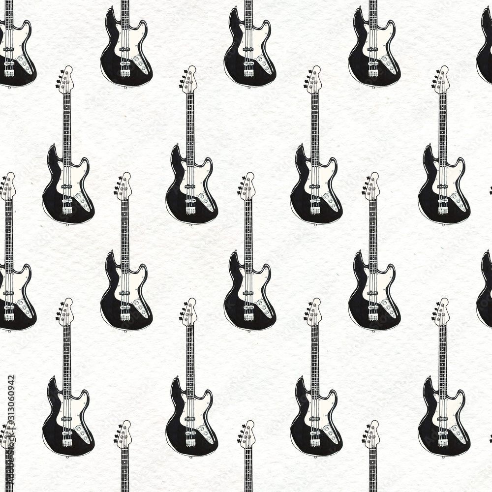 Naklejka premium Seamless Rock background. Abstract music modern pattern.