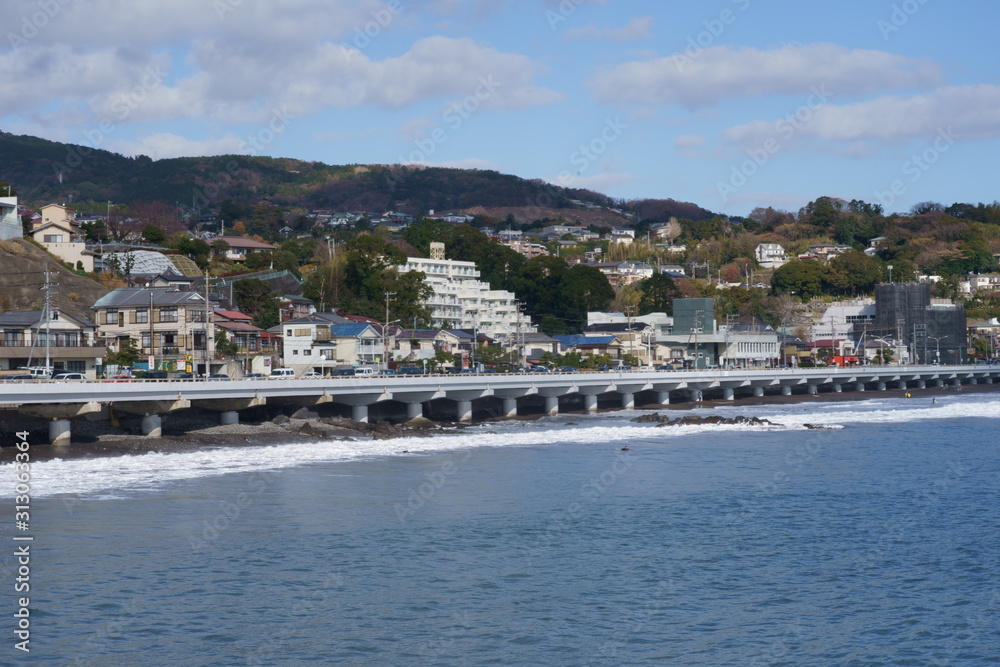 Coast line of YUgawara, Kanagawa Japan