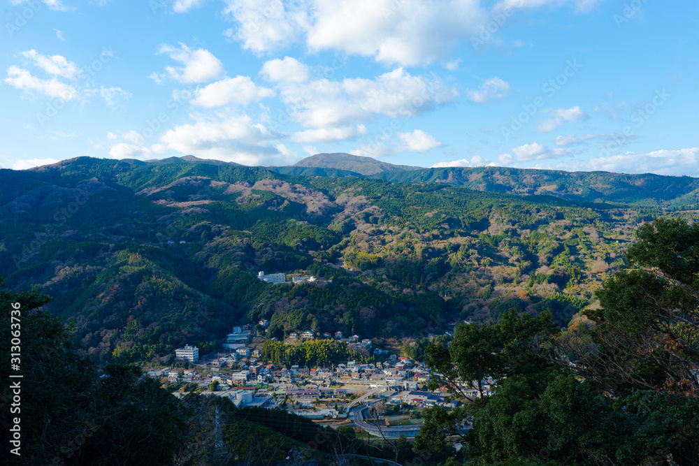 Small town in the mountains of Japan