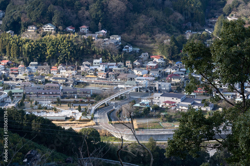 Small town in the mountains of Japan