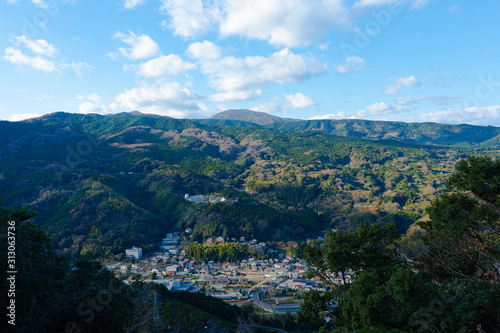 Small town in the mountains of Japan