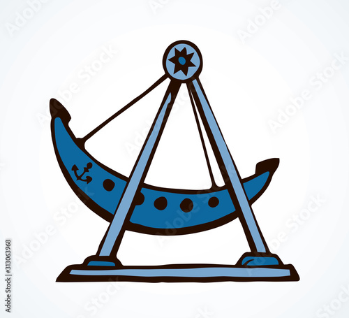 Swing ship. Vector drawing