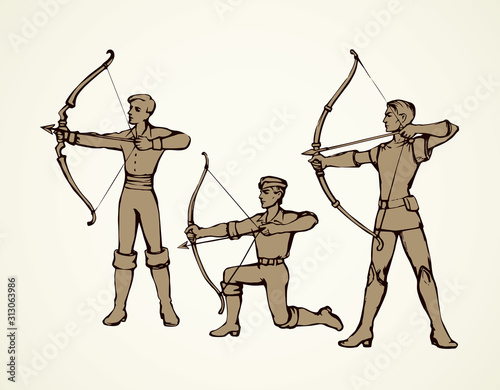 Archer. Vector drawing