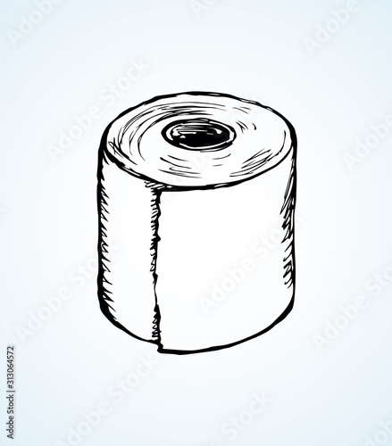 Toilet paper. Vector drawing