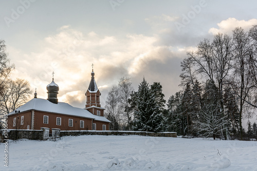 Orthodox church in winter. Mostowlany. Podlachia. Poland