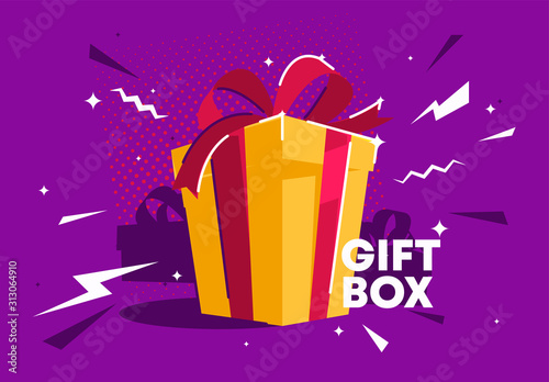 Vector illustration of a gift box