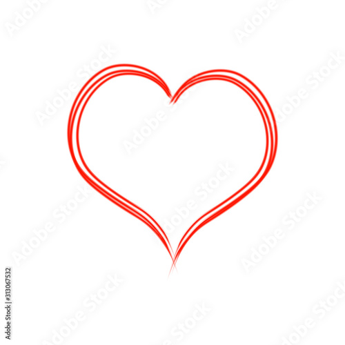  frame in the shape of a heart on a white background