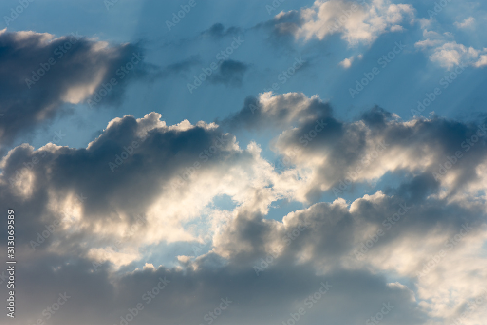 Obraz premium texture bright contrast sky with a clouds