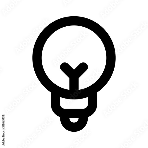 Vector Bulb Icon.