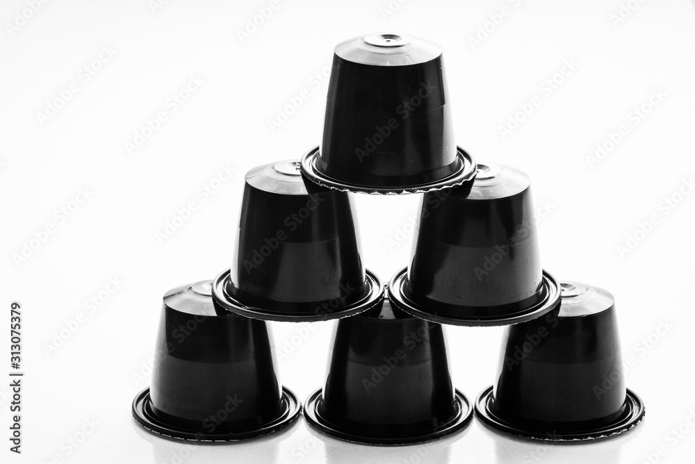 view of some aromatic, tasty espresso coffee capsules view of some aromatic, tasty espresso coffee capsules