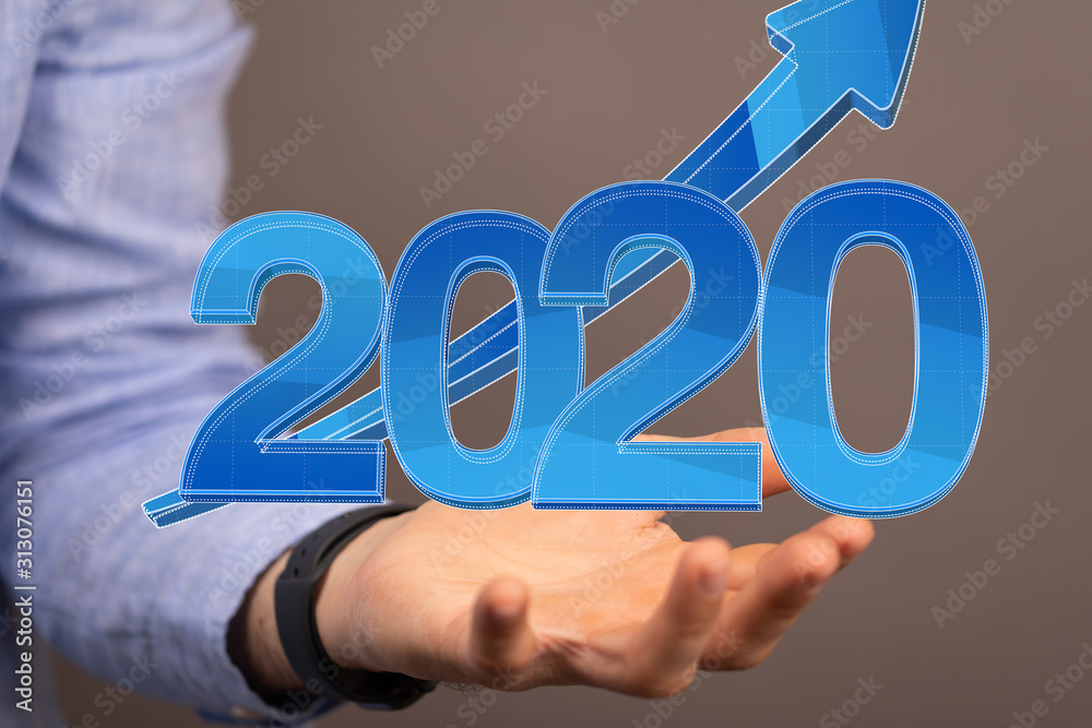 year 2020 business solution concept year 2020 business solution concept
