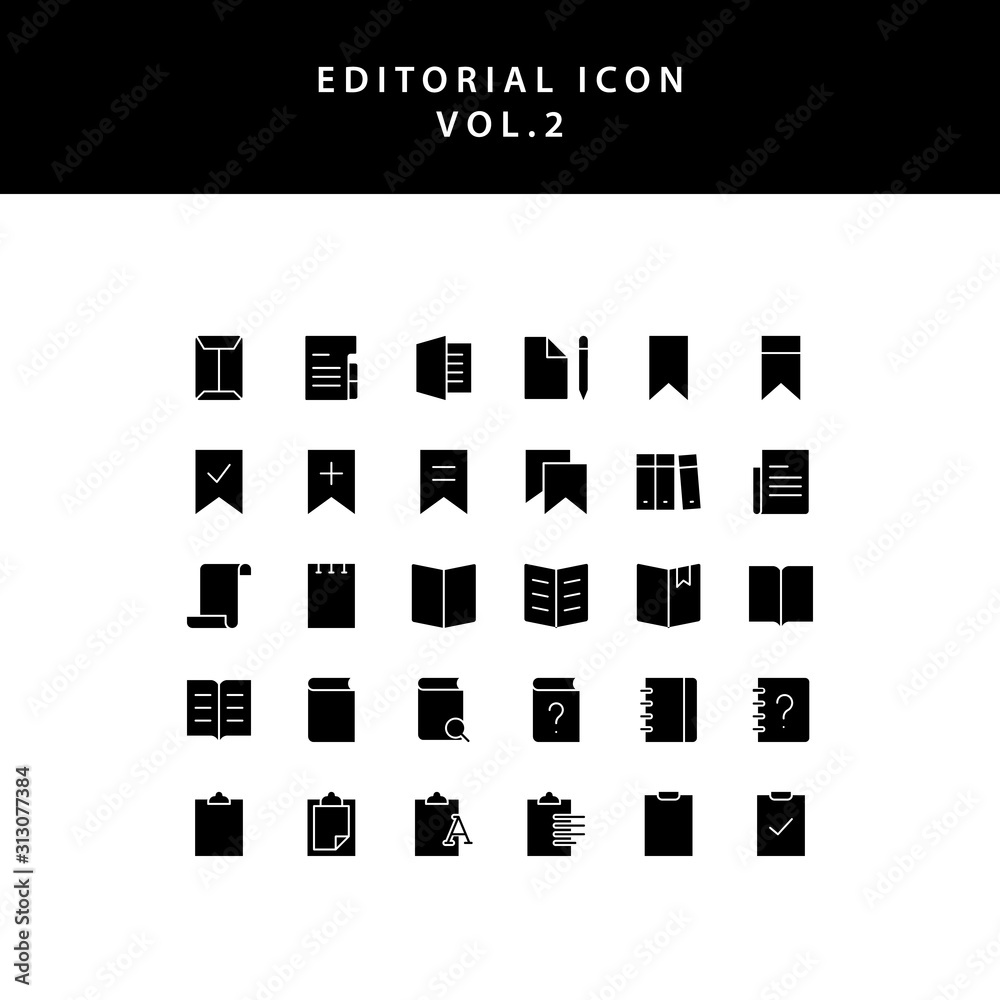 editorial glyph style icon set vol2 editorial glyph style icon set vol2