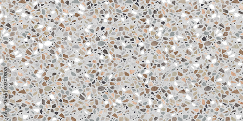 Colorful pebble background, terrazzo marble texture