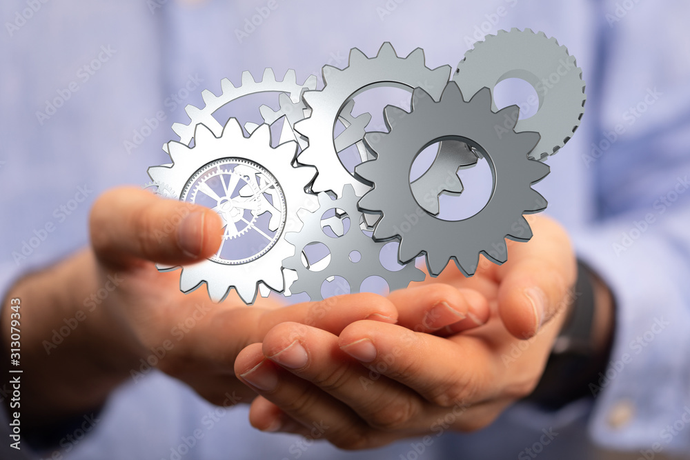 gear Technology setting concept background. gear Technology setting concept background.