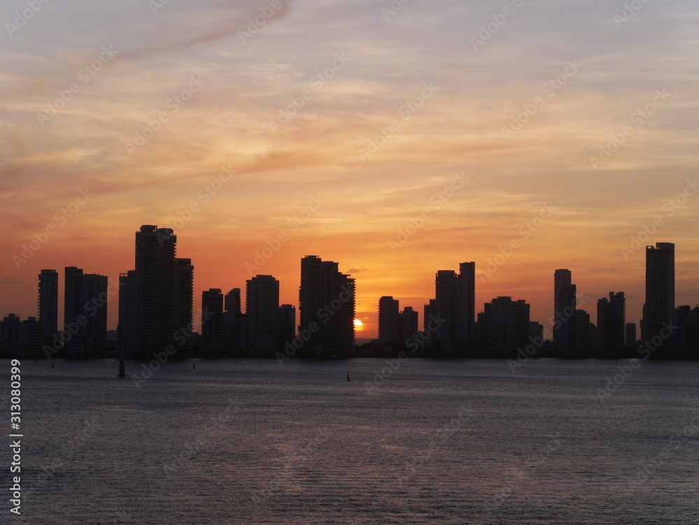 Sonnenuntergang in Cartagena de Indias