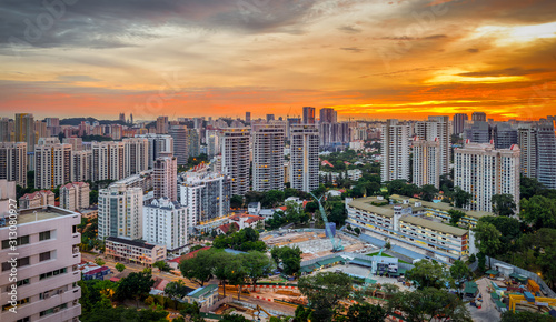 Sunset at Orchard - Orchard Road is Singapore’s retail heart- look from Leonie Hill 