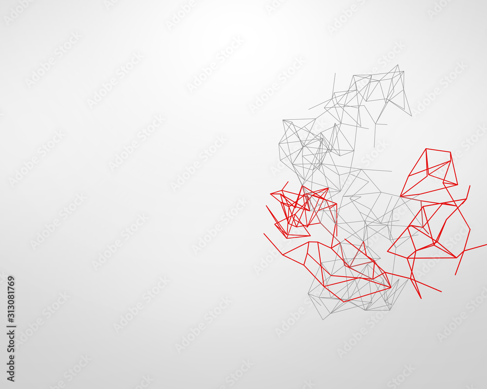 Fototapeta premium Abstract technology background in color. illustration.