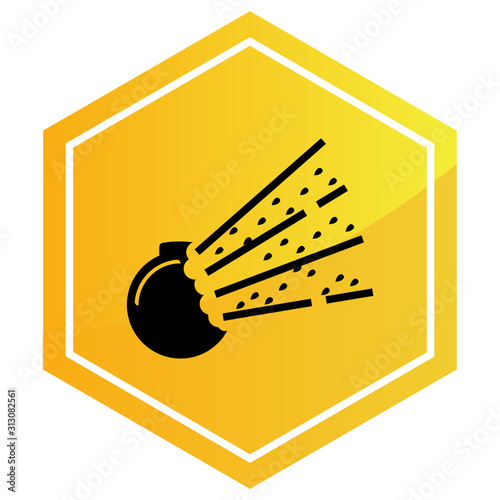 explosion risk warning vector icon design Sign