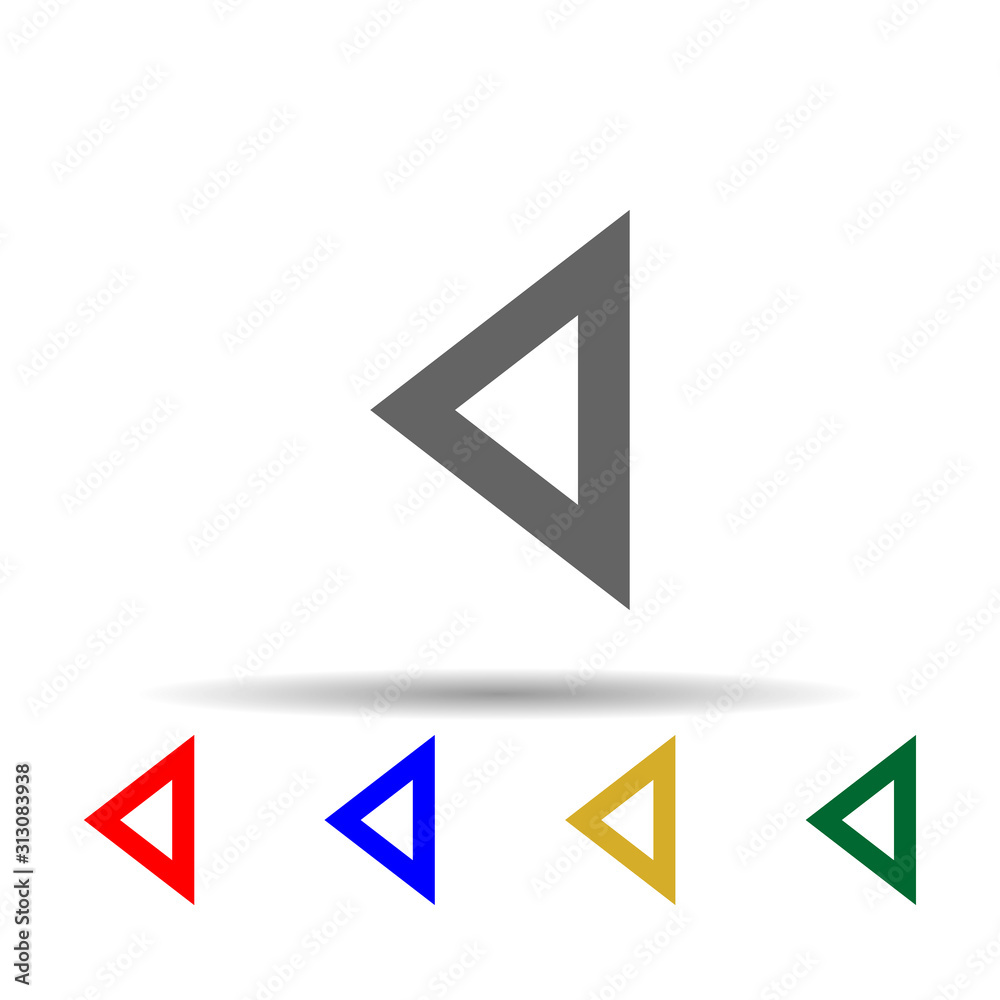 Arrow multi color style icon. Simple glyph, flat vector of arrows icons for ui and ux, website or mobile application Arrow multi color style icon. Simple glyph, flat vector of arrows icons for ui and ux, website or mobile application