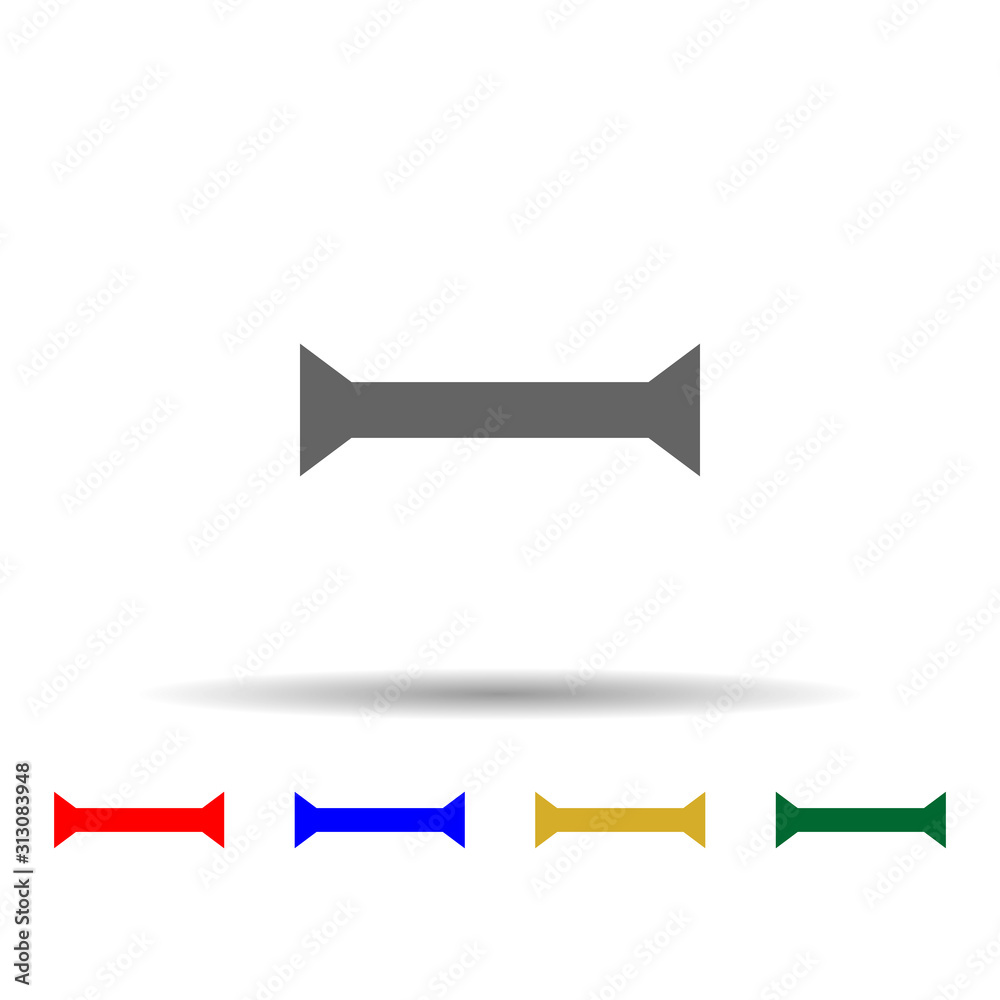 Arrow multi color style icon. Simple glyph, flat vector of arrows icons for ui and ux, website or mobile application Arrow multi color style icon. Simple glyph, flat vector of arrows icons for ui and ux, website or mobile application
