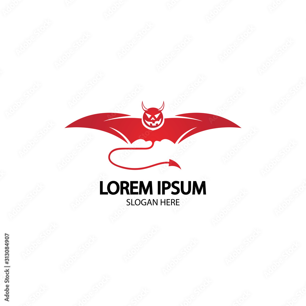 Devil logo vector icon template Devil logo vector icon template