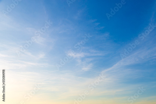 White clouds in blue sky at morning. © tisomboon