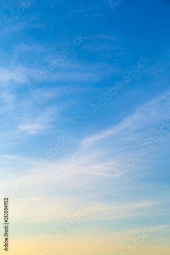 White clouds in blue sky at morning. © tisomboon