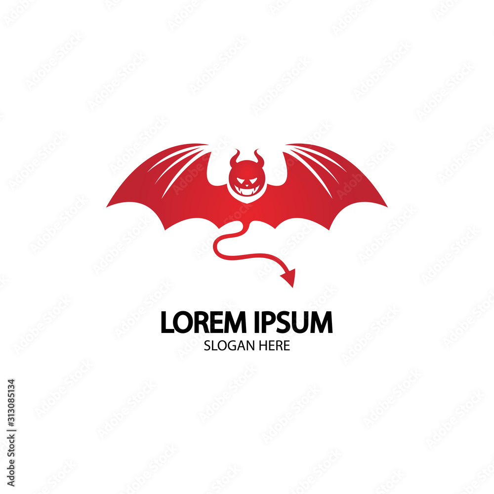 Devil logo vector icon template Devil logo vector icon template