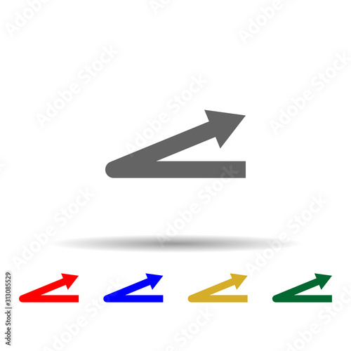 Arrow multi color style icon. Simple glyph, flat vector of arrows icons for ui and ux, website or mobile application on white background