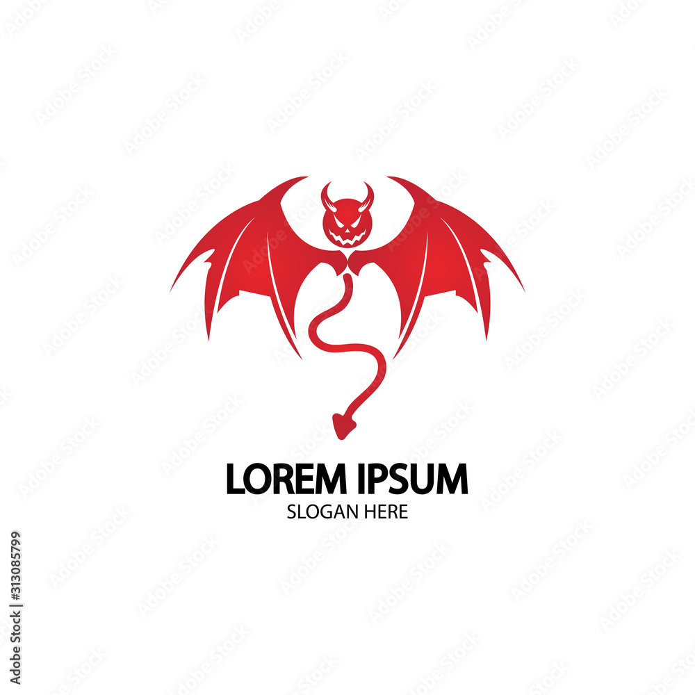 Devil logo vector icon template Devil logo vector icon template