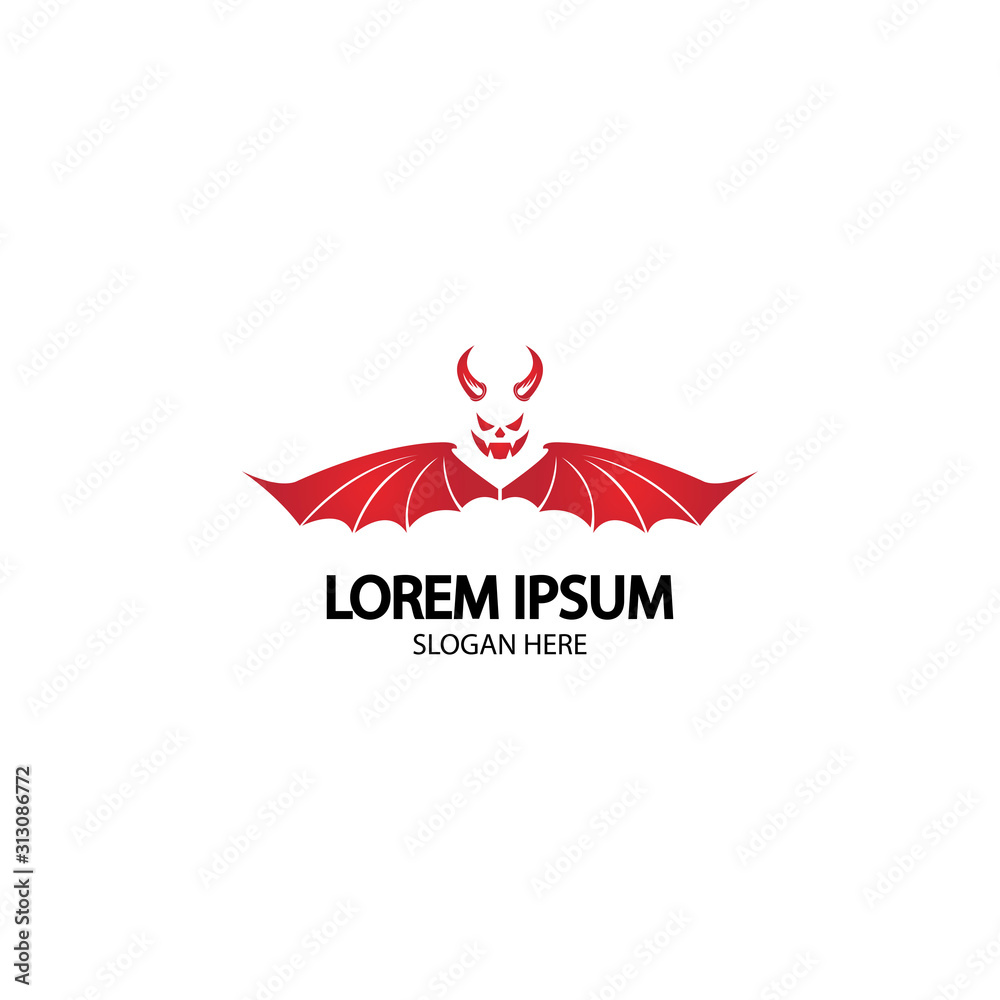 Devil logo vector icon template Devil logo vector icon template