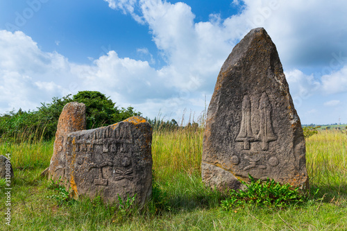 Tiya Stele field, Naciones, Ethiopia, Africa photo