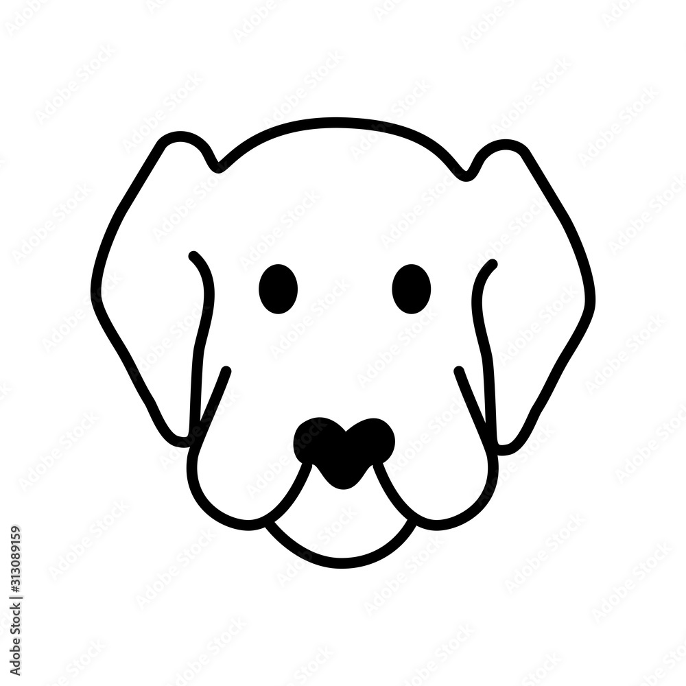 Naklejka premium Dog icon vector trendy design